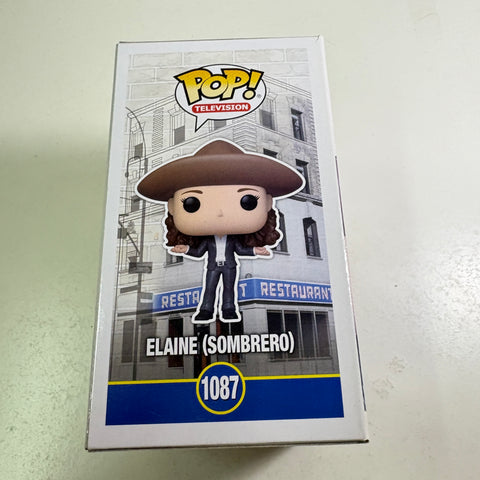 SUNFADED BOX VIEW PHOTOS Elaine Sombrero - Seinfeld Funko Pop 1087 (11.4 Cm L × 8.9 Cm W × 15.9 Cm H)