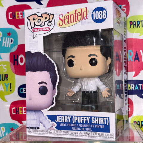 SUNFADED BOX VIEW PHOTOS Jerry Puffy Shirt - Seinfeld Funko Pop 1088 (11.4 Cm L × 8.9 Cm W × 15.9 Cm H)