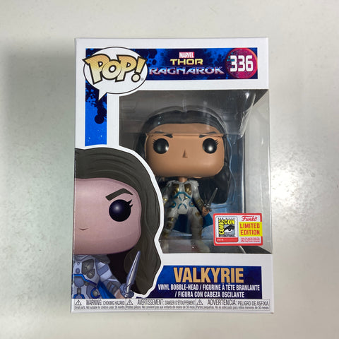 Valkyrie - Thor Ragnarok Marvel Funko Pop 336 (SDCC STICKER IS NOT REAL but figure and box are authentic)