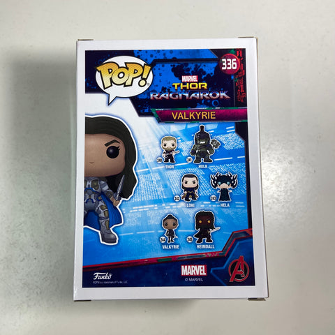 Valkyrie - Thor Ragnarok Marvel Funko Pop 336 (SDCC STICKER IS NOT REAL but figure and box are authentic)