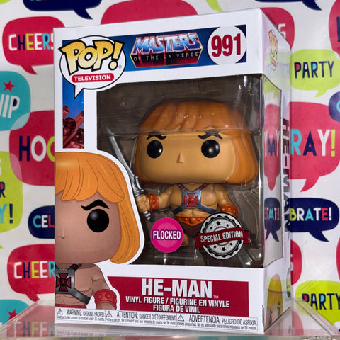 He-Man FLOCKED - Masters of the Universe Funko Pop 991 Vinyl Figure (11.4 Cm L × 8.9 Cm W × 15.9 Cm H)