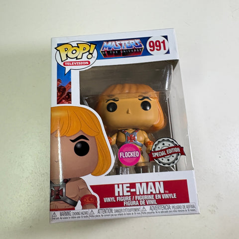 He-Man FLOCKED - Masters of the Universe Funko Pop 991 Vinyl Figure (11.4 Cm L × 8.9 Cm W × 15.9 Cm H)