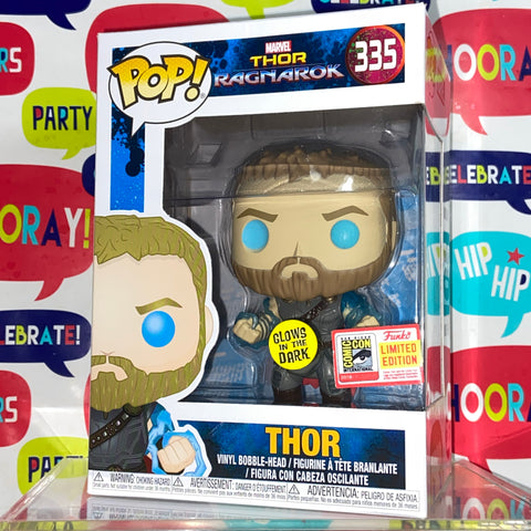 Thor - Thor Ragnarok Marvel Funko Pop 335 (SDCC STICKER IS NOT REAL but figure and box are authentic)