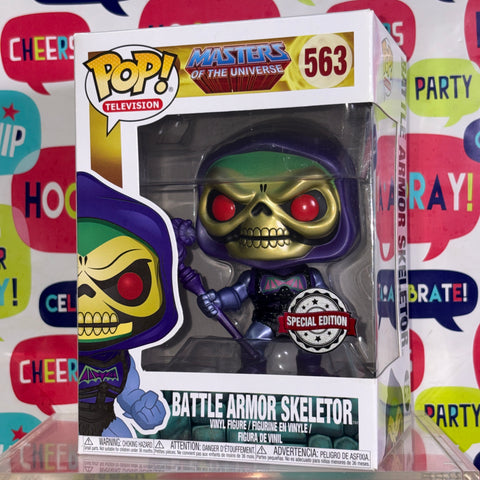 Skeletor (Battle Armor METALLIC) - Masters of the Universe Funko Pop 563 Vinyl Figure (11.4 Cm L × 8.9 Cm W × 15.9 Cm H)