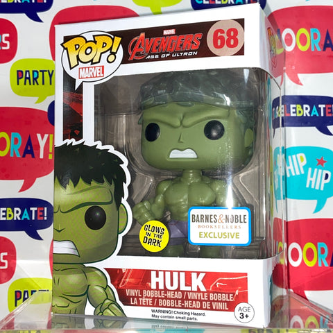 Hulk (Glow) - Marvel Funko Pop 68 Barnes and Noble Exclusive
