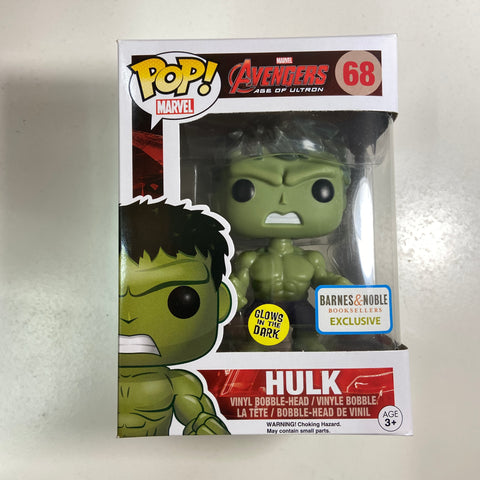 Hulk (Glow) - Marvel Funko Pop 68 Barnes and Noble Exclusive