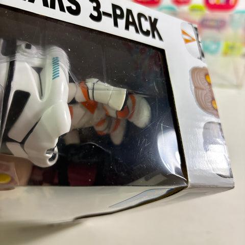 BOX FLAWS VIEW PHOTOS Tarfful/Unhooded Emperor/Utapau Clone Trooper- Star Wars Funko Pop Vinyl Figure 3-Pack (15.9 Cm H × 23.3 Cm W × 9.3 Cm D)