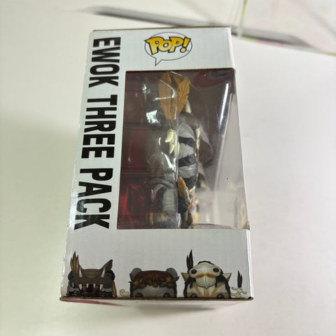 BOX FLAWS VIEW PHOTOS Teebo/Chief Chirpa/Logray - Star Wars Funko Pop Vinyl Figure 3-Pack (15.9 Cm H × 23.3 Cm W × 9.3 Cm D)