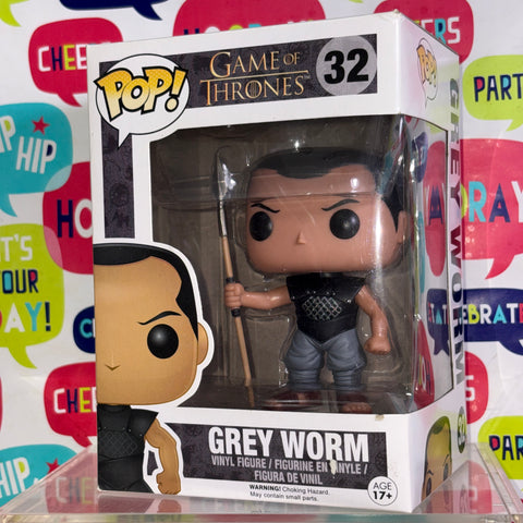 BOX FLAWS VIEW PHOTOS Grey Worm - Game of Thrones Funko Pop 32 Vinyl Figure (11.4 Cm L × 8.9 Cm W × 15.9 Cm H)