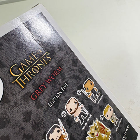 BOX FLAWS VIEW PHOTOS Grey Worm - Game of Thrones Funko Pop 32 Vinyl Figure (11.4 Cm L × 8.9 Cm W × 15.9 Cm H)