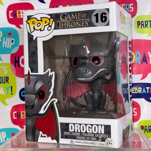 BOX FLAWS VIEW PHOTOS Drogon - Game of Thrones Funko Pop 16 Vinyl Figure (11.4 Cm L × 8.9 Cm W × 15.9 Cm H)