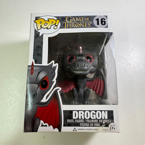 BOX FLAWS VIEW PHOTOS Drogon - Game of Thrones Funko Pop 16 Vinyl Figure (11.4 Cm L × 8.9 Cm W × 15.9 Cm H)