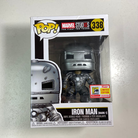 Iron Man (Mark 1) - Marvel Funko Pop 338  (SDCC STICKER IS NOT REAL but figure and box are authentic)