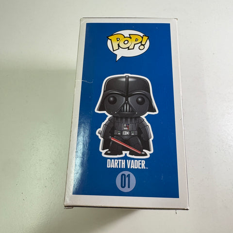 Darth Vader LARGE FONT BLUE BOX - Star Wars Funko Pop Vinyl Figure (11.4 Cm L × 8.9 Cm W × 15.9 Cm H)