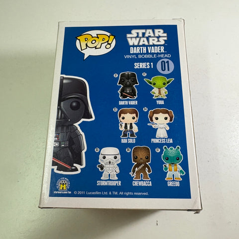 Darth Vader LARGE FONT BLUE BOX - Star Wars Funko Pop Vinyl Figure (11.4 Cm L × 8.9 Cm W × 15.9 Cm H)