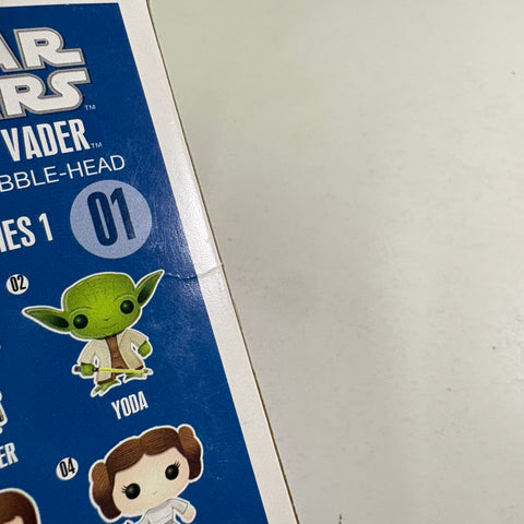 Darth Vader LARGE FONT BLUE BOX - Star Wars Funko Pop Vinyl Figure (11.4 Cm L × 8.9 Cm W × 15.9 Cm H)