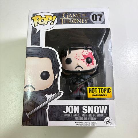 BOX FLAWS VIEW PHOTOS Jon Snow- Game of Thrones Funko Pop Vinyl Figure Exclusive (11.4 Cm L × 8.9 Cm W × 15.9 Cm H)