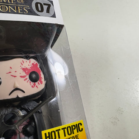 BOX FLAWS VIEW PHOTOS Jon Snow- Game of Thrones Funko Pop Vinyl Figure Exclusive (11.4 Cm L × 8.9 Cm W × 15.9 Cm H)