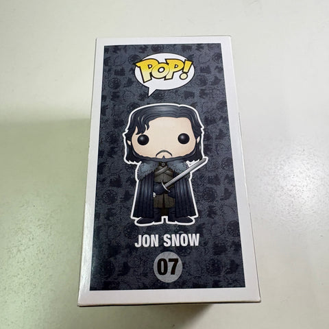 BOX FLAWS VIEW PHOTOS Jon Snow- Game of Thrones Funko Pop Vinyl Figure Exclusive (11.4 Cm L × 8.9 Cm W × 15.9 Cm H)