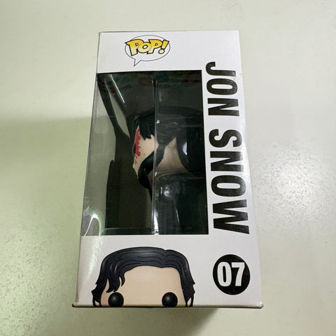 BOX FLAWS VIEW PHOTOS Jon Snow- Game of Thrones Funko Pop Vinyl Figure Exclusive (11.4 Cm L × 8.9 Cm W × 15.9 Cm H)