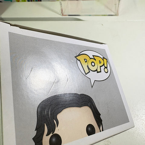 BOX FLAWS VIEW PHOTOS Jon Snow- Game of Thrones Funko Pop Vinyl Figure Exclusive (11.4 Cm L × 8.9 Cm W × 15.9 Cm H)