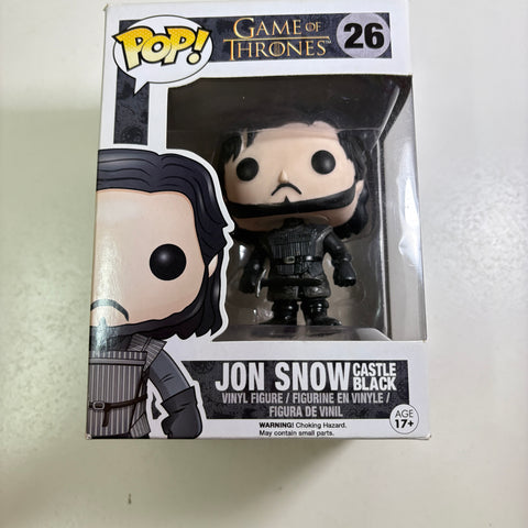 BOX FLAWS VIEW PHOTOS Jon Snow Castle Black - Game of Thrones Funko Pop 26 Vinyl Figure (11.4 Cm L × 8.9 Cm W × 15.9 Cm H)