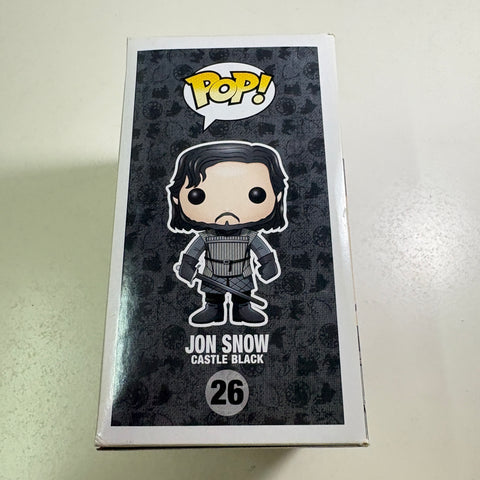 BOX FLAWS VIEW PHOTOS Jon Snow Castle Black - Game of Thrones Funko Pop 26 Vinyl Figure (11.4 Cm L × 8.9 Cm W × 15.9 Cm H)