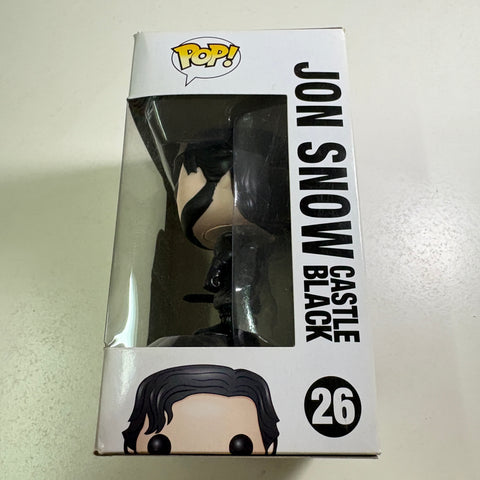 BOX FLAWS VIEW PHOTOS Jon Snow Castle Black - Game of Thrones Funko Pop 26 Vinyl Figure (11.4 Cm L × 8.9 Cm W × 15.9 Cm H)
