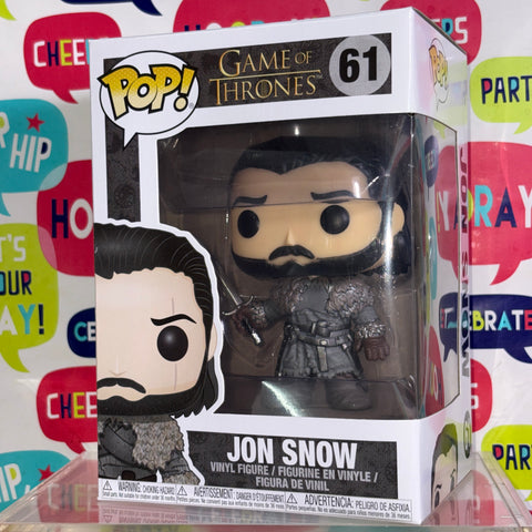 BOX FLAWS VIEW PHOTOS Jon Snow - Game of Thrones Funko Pop 61 Vinyl Figure (11.4 Cm L × 8.9 Cm W × 15.9 Cm H)