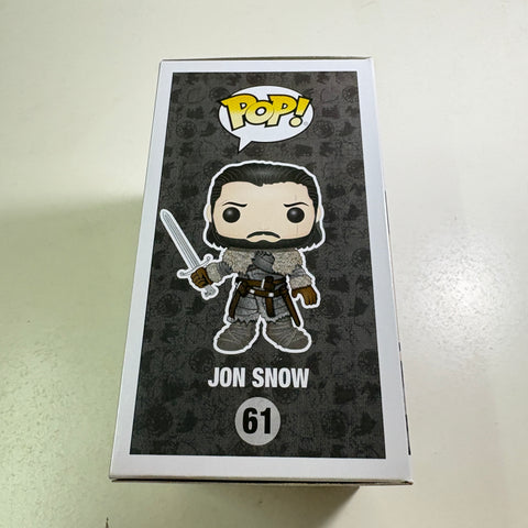 BOX FLAWS VIEW PHOTOS Jon Snow - Game of Thrones Funko Pop 61 Vinyl Figure (11.4 Cm L × 8.9 Cm W × 15.9 Cm H)