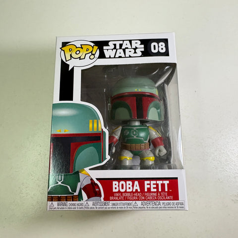 BOX FLAWS VIEW PHOTOS Boba Fett - Star Wars Funko Pop 08 Vinyl Figure (11.4 Cm L × 8.9 Cm W × 15.9 Cm H)
