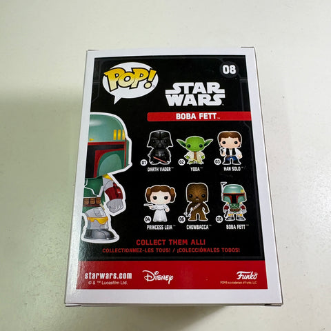 BOX FLAWS VIEW PHOTOS Boba Fett - Star Wars Funko Pop 08 Vinyl Figure (11.4 Cm L × 8.9 Cm W × 15.9 Cm H)