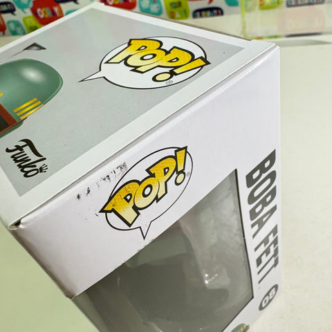 BOX FLAWS VIEW PHOTOS Boba Fett - Star Wars Funko Pop 08 Vinyl Figure (11.4 Cm L × 8.9 Cm W × 15.9 Cm H)
