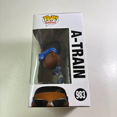 BOX FLAWS VIEW PHOTOS A-Train - The Boys Funko Pop 983 Vinyl Figure  (11.4 Cm L × 8.9 Cm W × 15.9 Cm H)