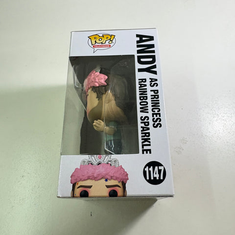 Andy as Princess Rainbow Sparkle Parks and Recreation Funko Pop 1147 Vinyl Figure  (11.4 Cm L × 8.9 Cm W × 15.9 Cm H)