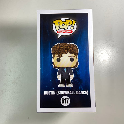Stranger Things - Dustin (Snowball Dance)  Funko Pop 617(SDCC STICKER IS NOT REAL but figure and box are authentic)