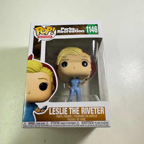 Leslie The Riveter - Parks and Recreation Funko Pop 1146 Vinyl Figure  (11.4 Cm L × 8.9 Cm W × 15.9 Cm H)