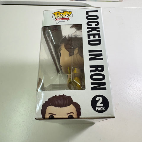 Leslie and Ron Locked In - Parks and Recreation Funko Pop 2-Pack Vinyl Figure (20.5 Cm L × 8.9 Cm W × 15.9 Cm H)