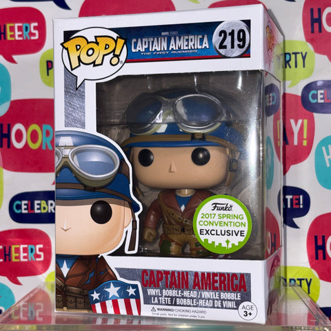 Captain America The First Avenger - Marvel Funko Pop 219 Vinyl Figure (11.4 Cm L × 8.9 Cm W × 15.9 Cm H)