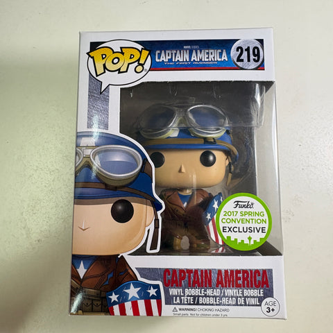 Captain America The First Avenger - Marvel Funko Pop 219 Vinyl Figure (11.4 Cm L × 8.9 Cm W × 15.9 Cm H)