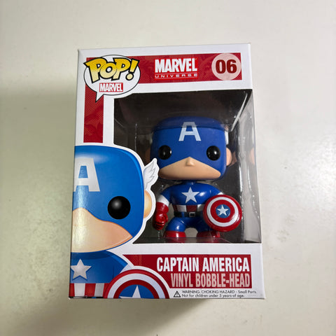 Captain America - Marvel Funko Pop 06 Vinyl Figure (11.4 Cm L × 8.9 Cm W × 15.9 Cm H)