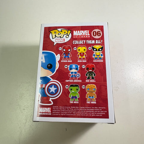 Captain America - Marvel Funko Pop 06 Vinyl Figure (11.4 Cm L × 8.9 Cm W × 15.9 Cm H)