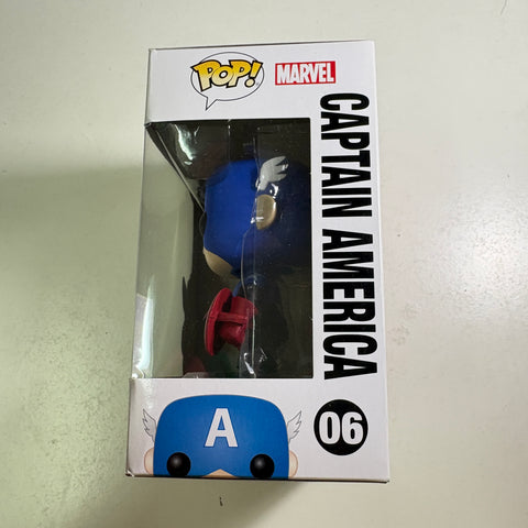 BOX FLAWS VIEW PHOTOS Captain America Summer Convention - Marvel Funko Pop Vinyl Figure (11.4 Cm L × 8.9 Cm W × 15.9 Cm H)