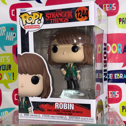 Robin - Stranger Things Funko Pop 1244 Vinyl Figure (11.4 Cm L × 8.9 Cm W × 15.9 Cm H)