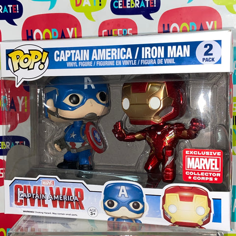 Captain America & Iron Man - Captain America Civil War Marvel Funko Pop 2 Pack
