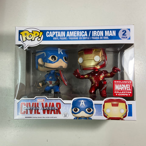Captain America & Iron Man - Captain America Civil War Marvel Funko Pop 2 Pack