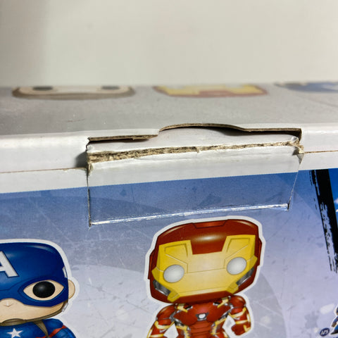 Captain America Civil War - Spider-Man, Hawekeye, Iron Man, Captain America Marvel Funko Pop 4 Pack
