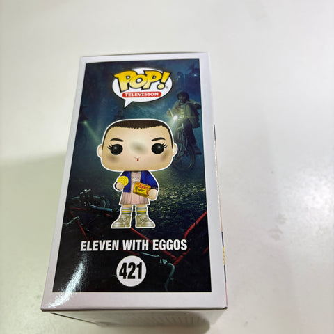 Eleven with Eggos - Stranger Things Funko Pop 421 Vinyl Figure (11.4 Cm L × 8.9 Cm W × 15.9 Cm H)