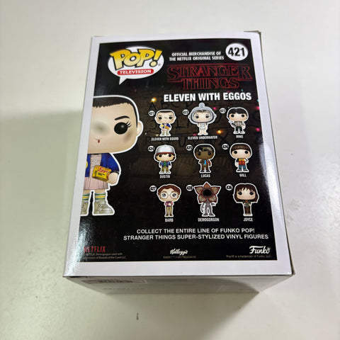 Eleven with Eggos - Stranger Things Funko Pop 421 Vinyl Figure (11.4 Cm L × 8.9 Cm W × 15.9 Cm H)