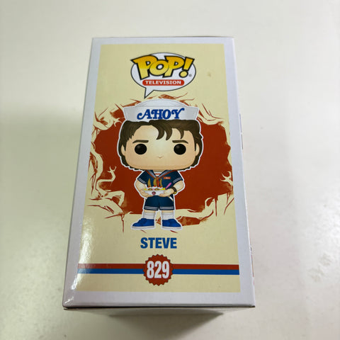 BOX FLAWS VIEW PHOTOS Steve Scoops Ahoy - Stranger Things Funko Pop 829 Exclusive Vinyl Figure (11.4 Cm L × 8.9 Cm W × 15.9 Cm H)